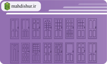 بلاک مجموعه آماده درب نما در اتوکد